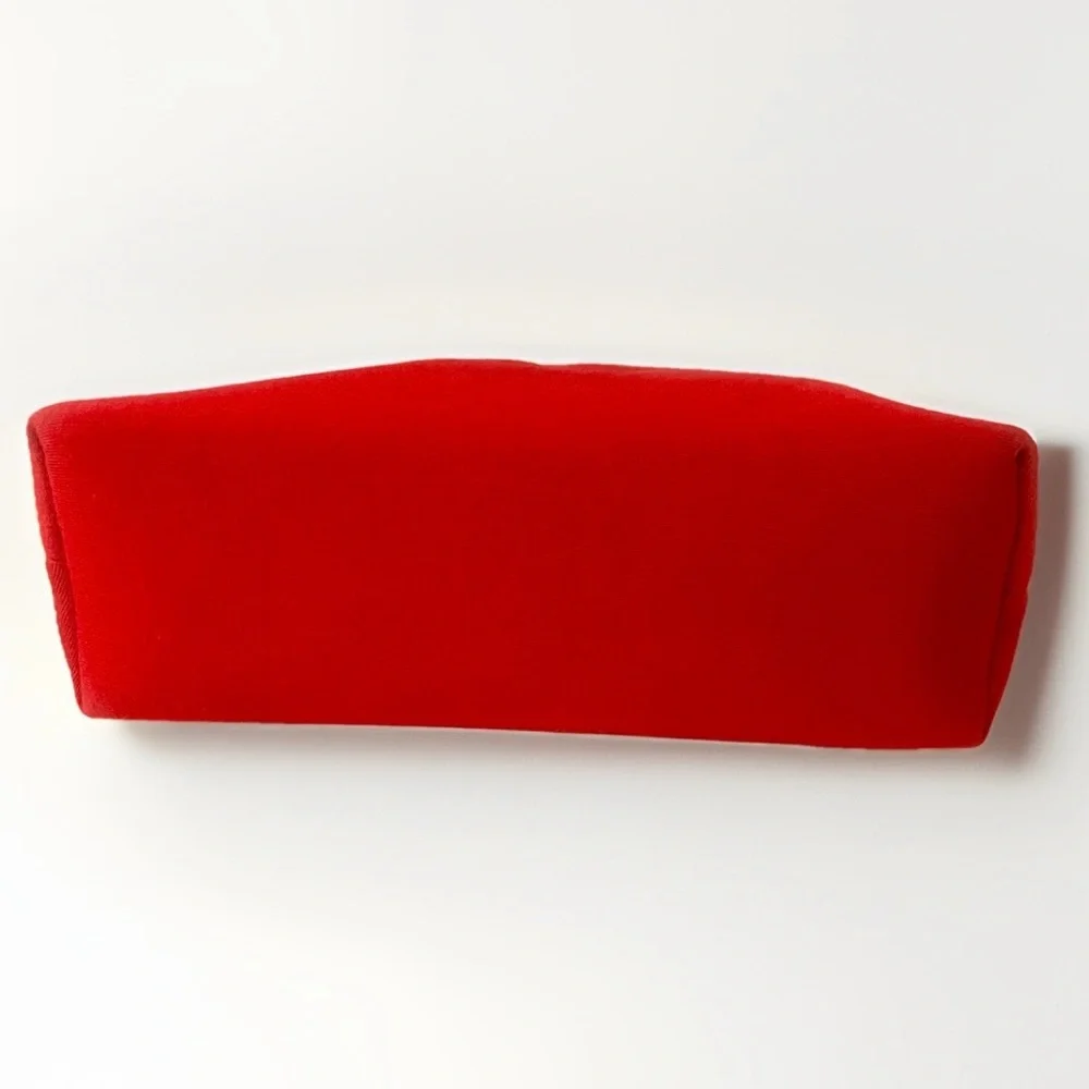 Dior Beauty‎ Everyday Cosmetic Zippered Travel Makeup Bag Red Roomy Luxury